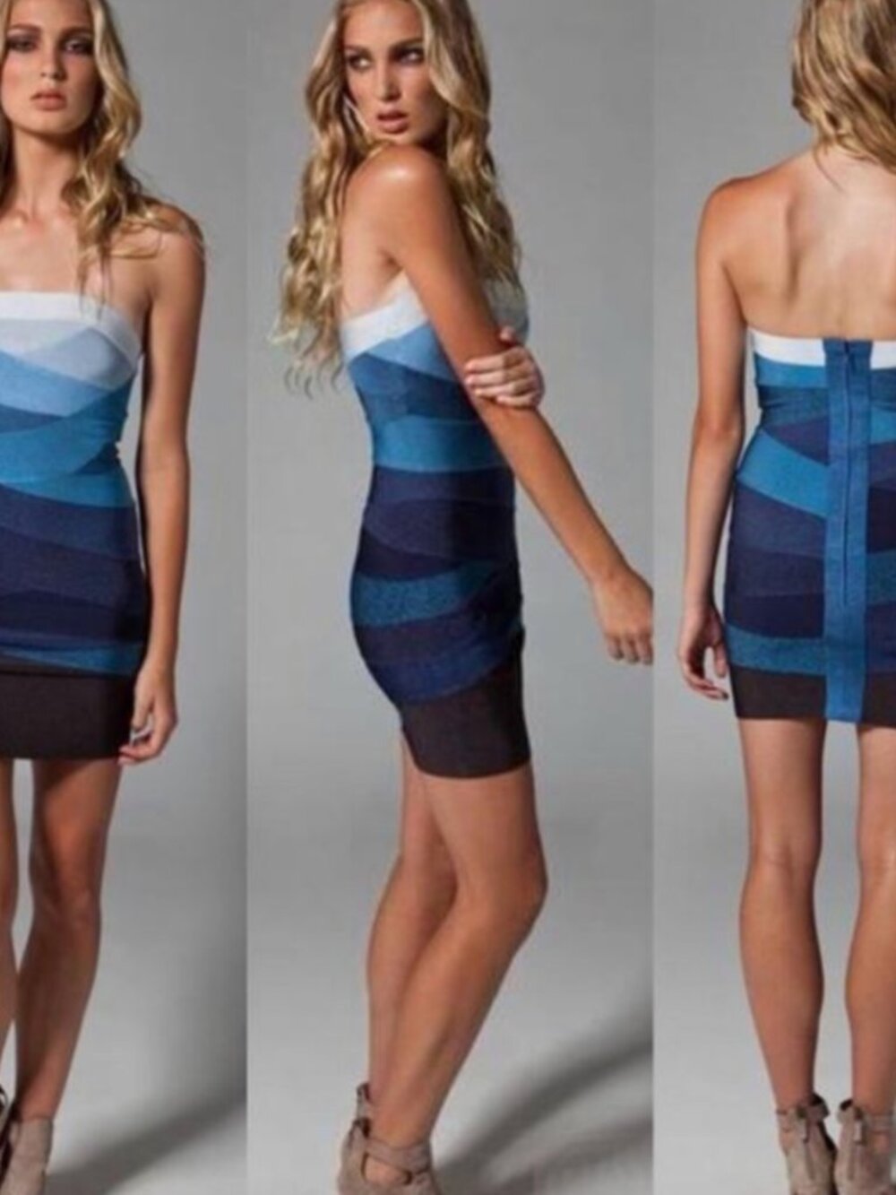 Herve Leger Ombre Bandage Dress